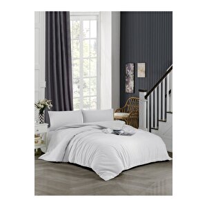 100x200 Tek Kişilik Nevresim Takımı %100 Pamuklu 57 Tel Beyaz 100x200 cm
