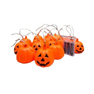 Halloween Balkabaği Pi̇lli̇ Led Işik 10 Ampül 195cm