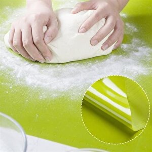 Elaletionline 40*50 Cm Silikon Ölçekli Kullanımı Kolay Hamur Açma Matı Ekmek Mantı Makarna Hamuru Yoğurma