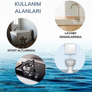 Elaletionline Gri Su Sızdırmaz Banyo Mutfak Lavabo Küvet İzolasyon Şerit Bant