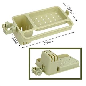 Elaletionline Musluğa Takılan Sünger Havlu Askılı Sabun Hazneli Mutfak Banyo Lavabo Düzenleyici Organizer
