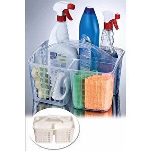 Elaletionline Mutfak Ve Banyo Dolap İçi Temizlik Malzemesi Düzenleyici Sepet