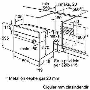 Bosch Hif534eb3t Siyah Ankastre Fırın