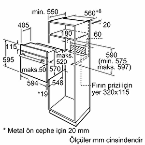 Bosch Hif534eb3t Siyah Ankastre Fırın