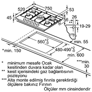 Bosch Pcq7a5m90e Wok Gözlü Inox Ankastre Ocak