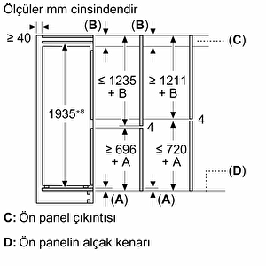 Bosch Kbn96add0 Kombi No Frost Ankastre Buzdolabı