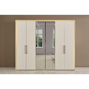 Solly Gold 6 Kapılı Gardırop