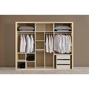 Solly Gold 6 Kapılı Gardırop