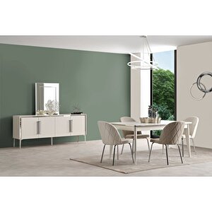 Solly Silver Yemek Odası Takımı