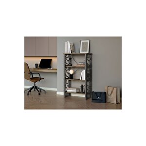 4 Rafli Lazer Kesi̇m Metal Ki̇taplik 60 Cm