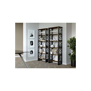 6 Rafli Lazer Kesi̇m Metal Ki̇taplik 60 Cm