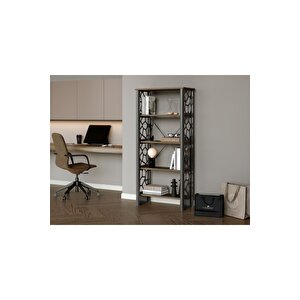 5 Rafli Lazer Kesi̇m Metal Ki̇taplik 60 Cm