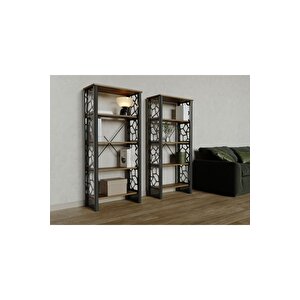 5 Rafli Lazer Kesi̇m Metal Ki̇taplik 90 Cm