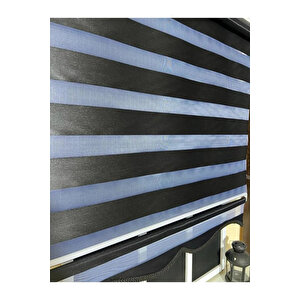 Sarmaşik Stor Perde  Si̇yah Zebra Etek Di̇li̇mli̇ Stor Perde  120 X 180 120x180 cm