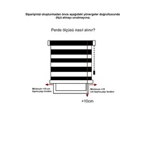 Sarmaşik Stor Perde Özel Si̇yah Zebra Etek Di̇li̇mli̇ Stor Perde  180 X 200 180x200 cm