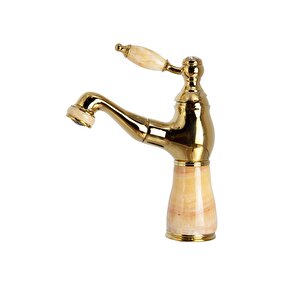Mermerli̇ Spi̇ralli̇ Berber Lavabo Bataryasi - Gold