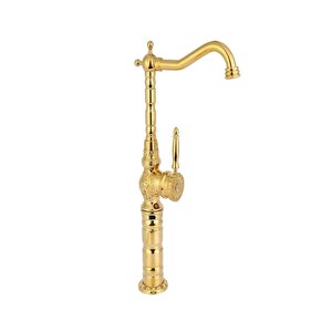 Rusti̇k Desenli̇ Çanak Lavabo Bataryasi - Gold