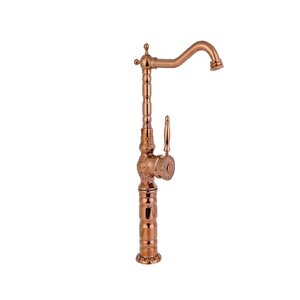 Rusti̇k Desenli̇ Çanak Lavabo Bataryasi - Rose Gold