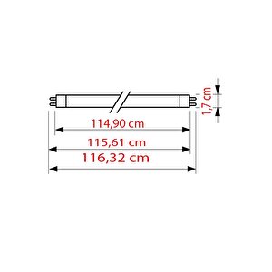 Master Tl5 Ho 54w/830 T5 Floresan Ampul Sarı 3000k