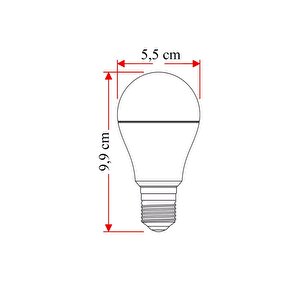 4,9w (40w) Mini Led Ampul 6500k Beyaz E27 10 Adet Avize Lambası