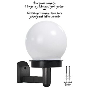 Şahnet Solar Bahçe Lambası Beyaz - Güneş Enerjili Duvar Armatür (3 Adet)
