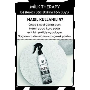 Milk Therapy Çift Fazlı Saç Bakım Fön Suyu 400 Ml - Saç Dökülmesi Önleyici, Besleyici, Koruyucu Etki