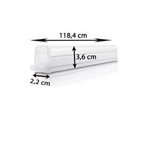 Linea 13w Anahtarlı Led Bant Armatür 3000k Sarı 118,4 Cm Ayna Üstü Duvar Aplik