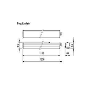 40w Etanj Led Bant Armatür Ip65 Gün Işığı 4000k 120 Cm ( Su Geçirmez)