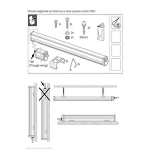 Philips 40w Etanj Led Bant Armatür Ip65 Gün Işığı 4000k 120 Cm ( Su Geçirmez)