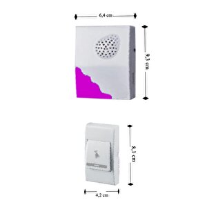 Şahnet Pilli Uzaktan Kumandalı Zil Seti - Kablosuz Kapı Zili Wireless 36 Melodi