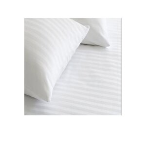 Pamuklu Saten Beyaz 160x200 + 2*(50x70) Çift Kişilik Lastikli Çarşaf Ve Yastık Kılıfı