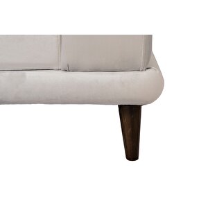 Nero Kadife Köşe Koltuk, Açık Gri, 250x160, Sağ Köşe