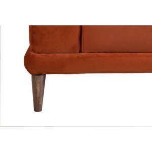Nero Kadife Köşe Koltuk, Kiremit, 250x160, Sağ Köşe