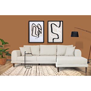 Nero Köşe Koltuk, Ekru, 250x160, Sağ Köşe Ekru