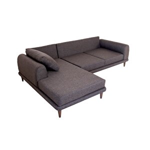 Nero Köşe Koltuk, Koyu Gri, 250x160, Sol Köşe Koyu Gri