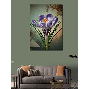 Kanvas Tablo Mor Çiçek 70x100 cm