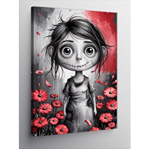 Kanvas Tablo Papatya Ve Kız Çocuğu 100x140 cm