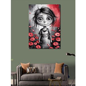 Kanvas Tablo Papatya Ve Kız Çocuğu 100x140 cm