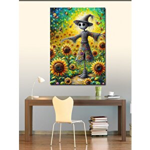 Kanvas Tablo Çiçekli Korkuluk 70x100 cm
