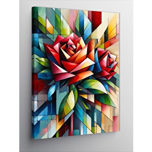 Kanvas Tablo Renkli Çiçek 100x140 cm