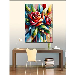 Kanvas Tablo Renkli Çiçek 100x140 cm