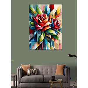 Kanvas Tablo Renkli Çiçek 100x140 cm