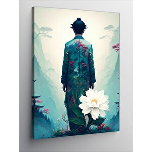 Kanvas Tablo Çiçekli Silüet 70x100 cm