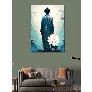 Kanvas Tablo Çiçekli Silüet 70x100 cm