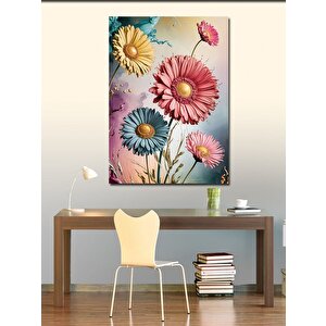 Kanvas Tablo Çiçek Deseni 100x140 cm