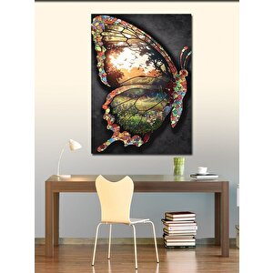 Kanvas Tablo Renkli Kelebek 70x100 cm