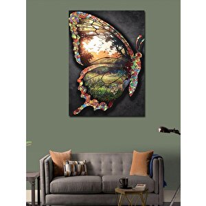 Kanvas Tablo Renkli Kelebek 70x100 cm