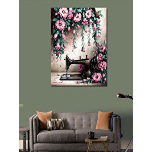 Kanvas Tablo Pembe Çiçekler 100x140 cm