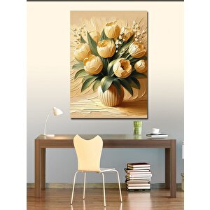 Kanvas Tablo Sarı Çiçekler 100x140 cm