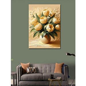 Kanvas Tablo Sarı Çiçekler 100x140 cm